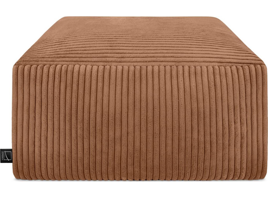 Taburet CHILL SPOT Velvet Stripes 45x45x25 cm - měděný