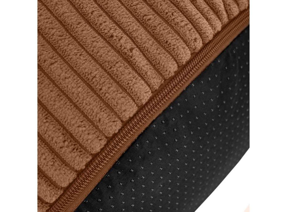 Taburet CHILL SPOT Velvet Stripes 45x45x25 cm - měděný