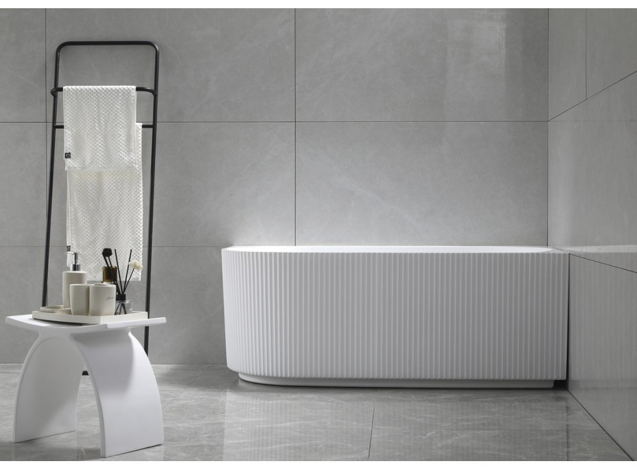 Aqualine TIBERA STRIP R rohová stojící vana, 170x81cm, bílá E1015G