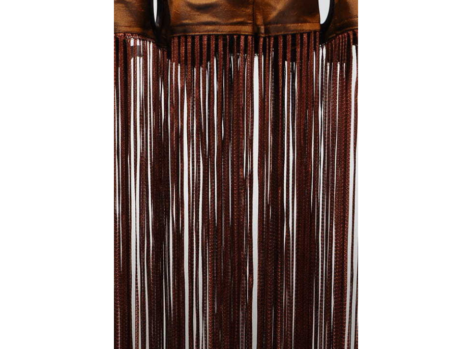 Šňůrkový závěs TAGLIATELLE 140x250 cm - hnědý