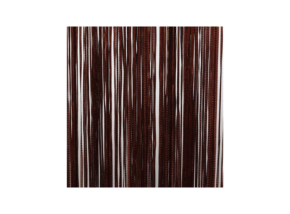Šňůrkový závěs TAGLIATELLE 140x250 cm - hnědý