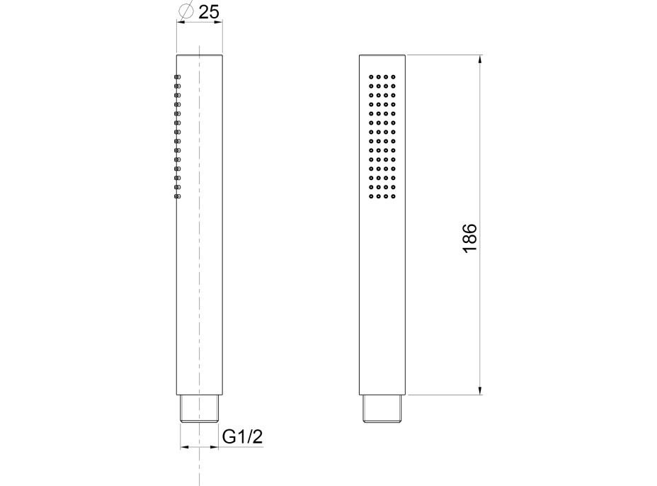 Sapho Ruční sprcha, 186mm, zlato mat DO21G