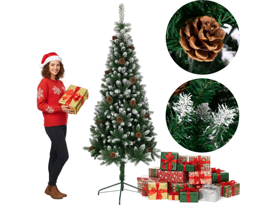 Vánoční stromeček NATALE se šiškami 220 cm