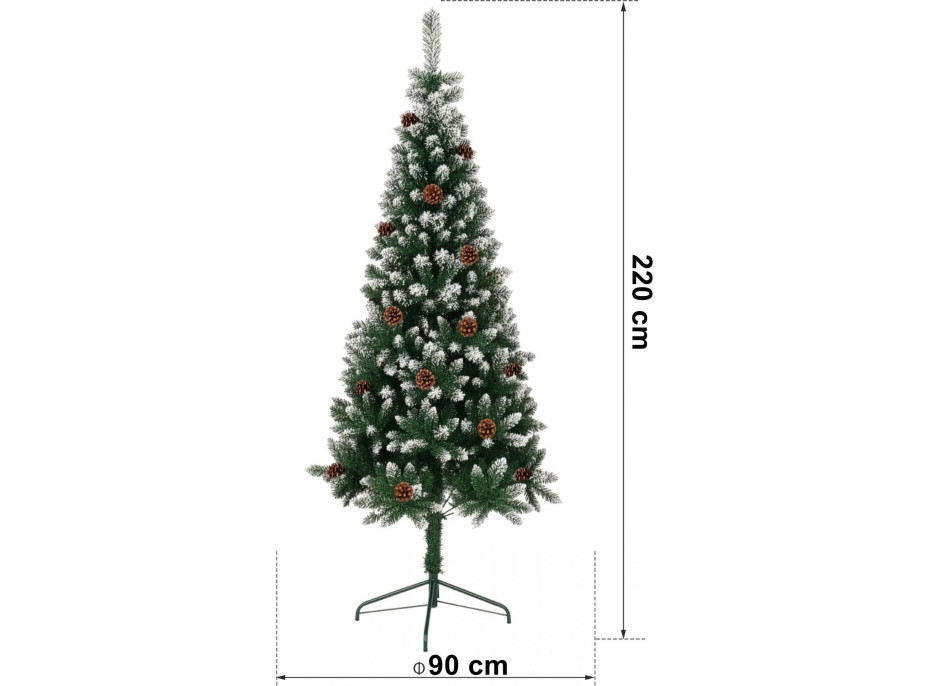 Vánoční stromeček NATALE se šiškami 220 cm