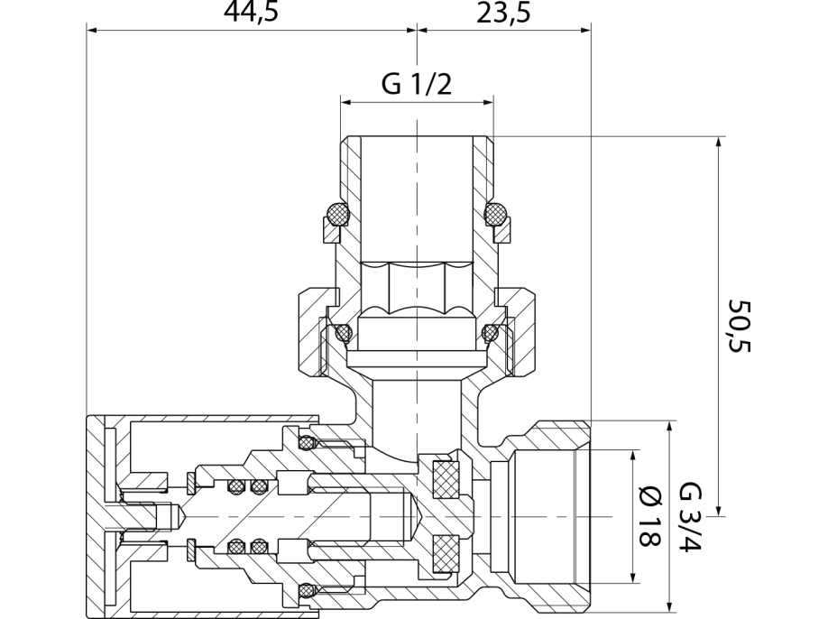 Aqualine C-START připojovací sada ventilů ruční rohová, černá mat SC237B