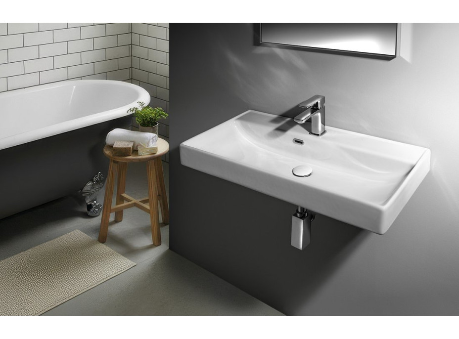Aqualine PARLA keramické umyvadlo 80x38cm, bílá 9980