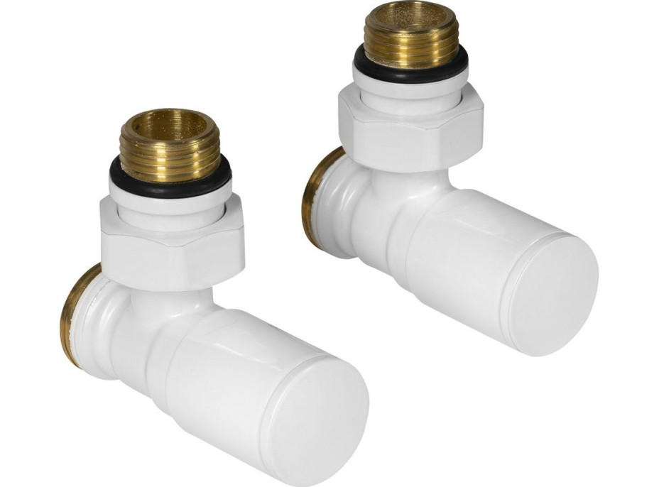 Aqualine C-START připojovací sada ventilů ruční rohová, bílá SC237W