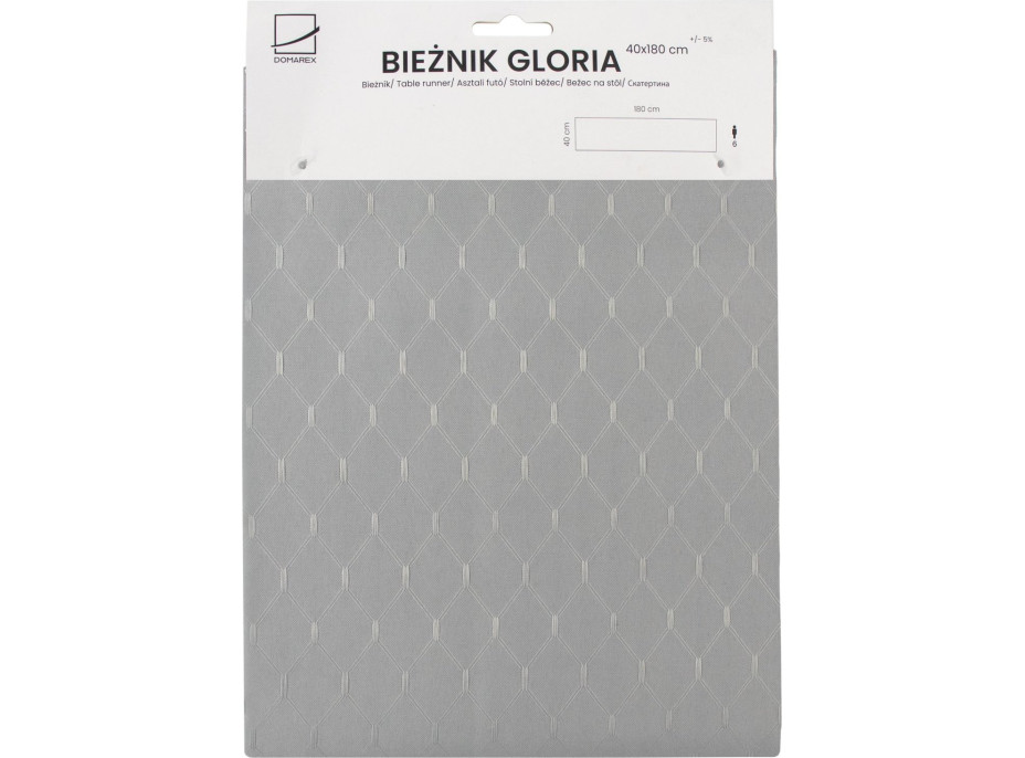 Běhoun na stůl GLORIA 40x180 cm - šedý