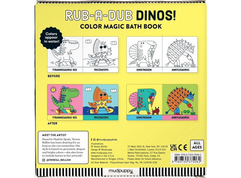 Mudpuppy Knížka ke koupání Dinosauři
