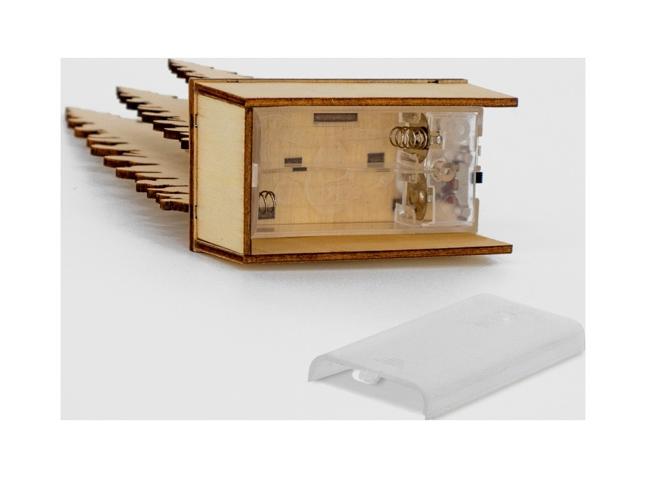 Dekorační LED stromeček 8,5x4x14,5 cm - teplá bílá