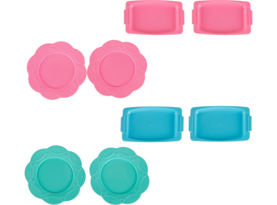 3D krystalové lepicí gelové šablony Magic Kitchen - sada 62 kusů - růžová