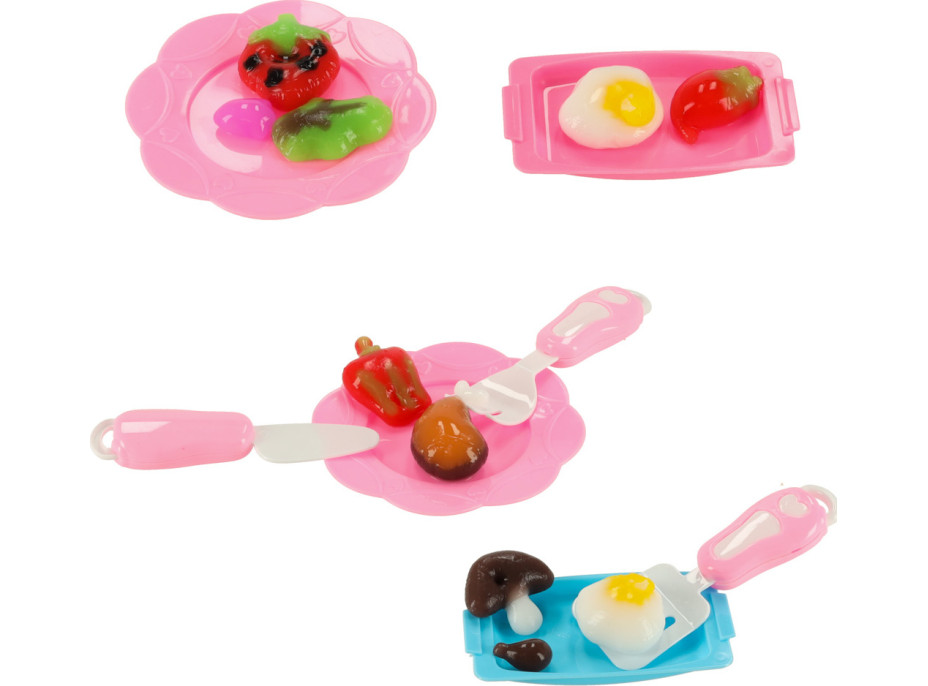 3D krystalové lepicí gelové šablony Magic Kitchen - sada 62 kusů - růžová