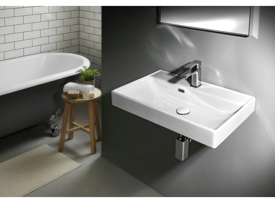 Aqualine PARLA keramické umyvadlo 65x38cm, bílá 9965