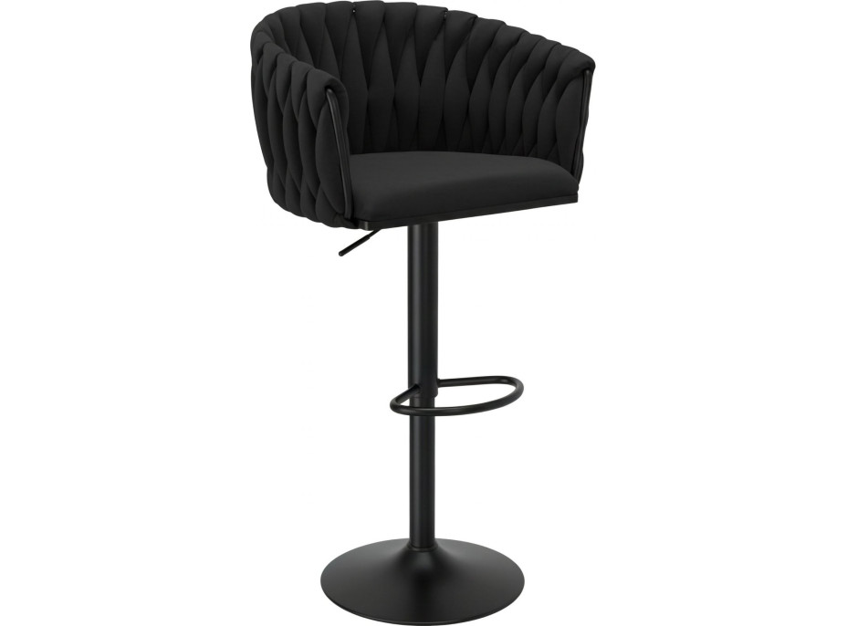 Barová židle COFTON Velvet - černá
