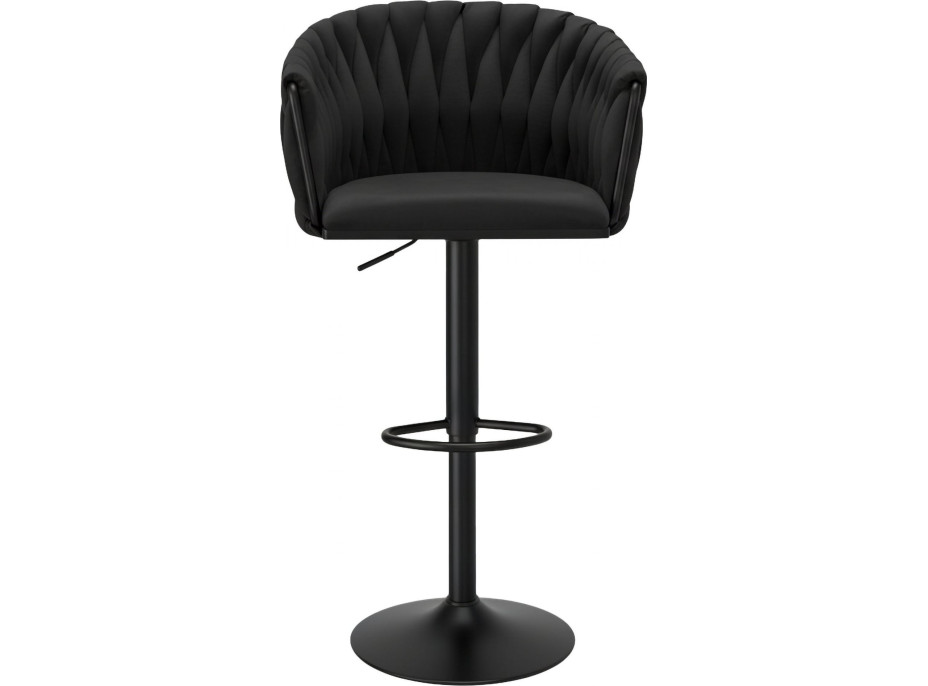 Barová židle COFTON Velvet - černá