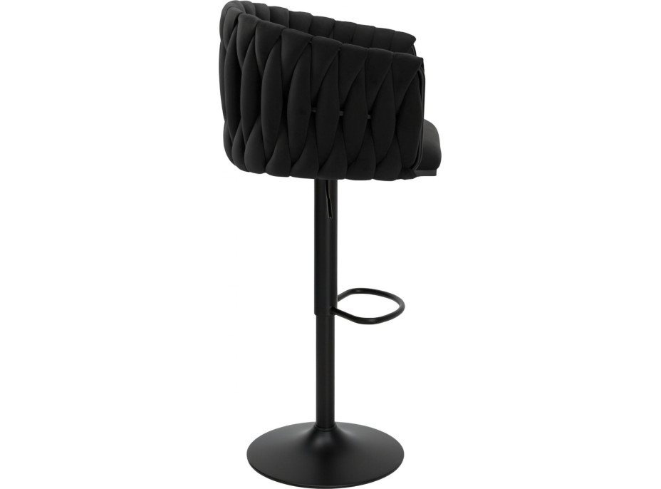 Barová židle COFTON Velvet - černá