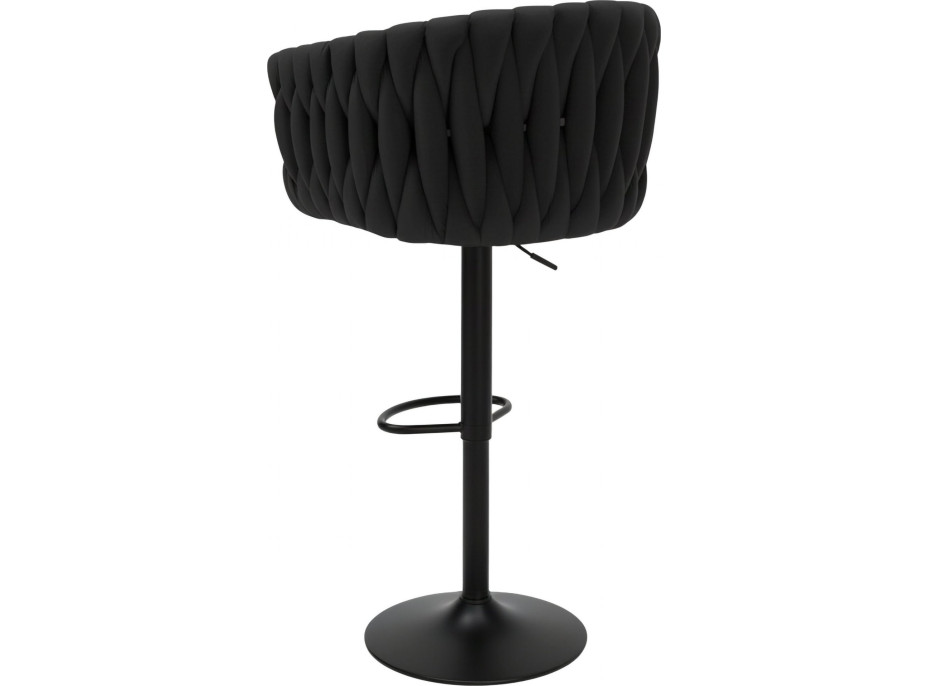 Barová židle COFTON Velvet - černá