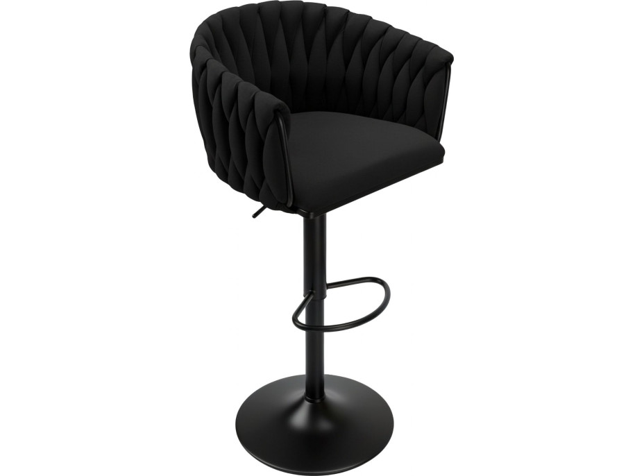 Barová židle COFTON Velvet - černá