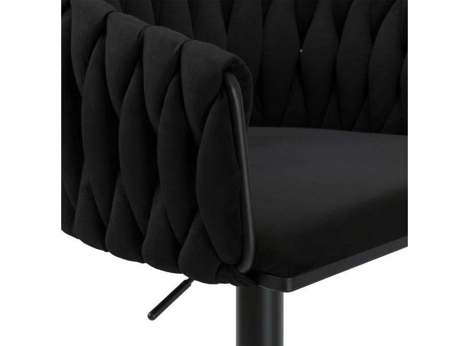 Barová židle COFTON Velvet - černá