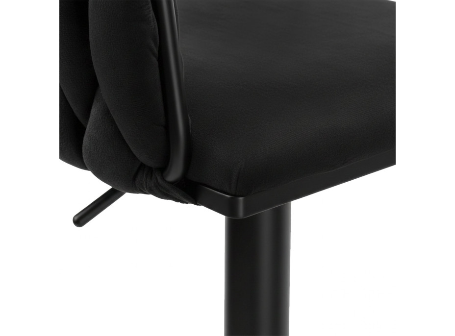 Barová židle COFTON Velvet - černá