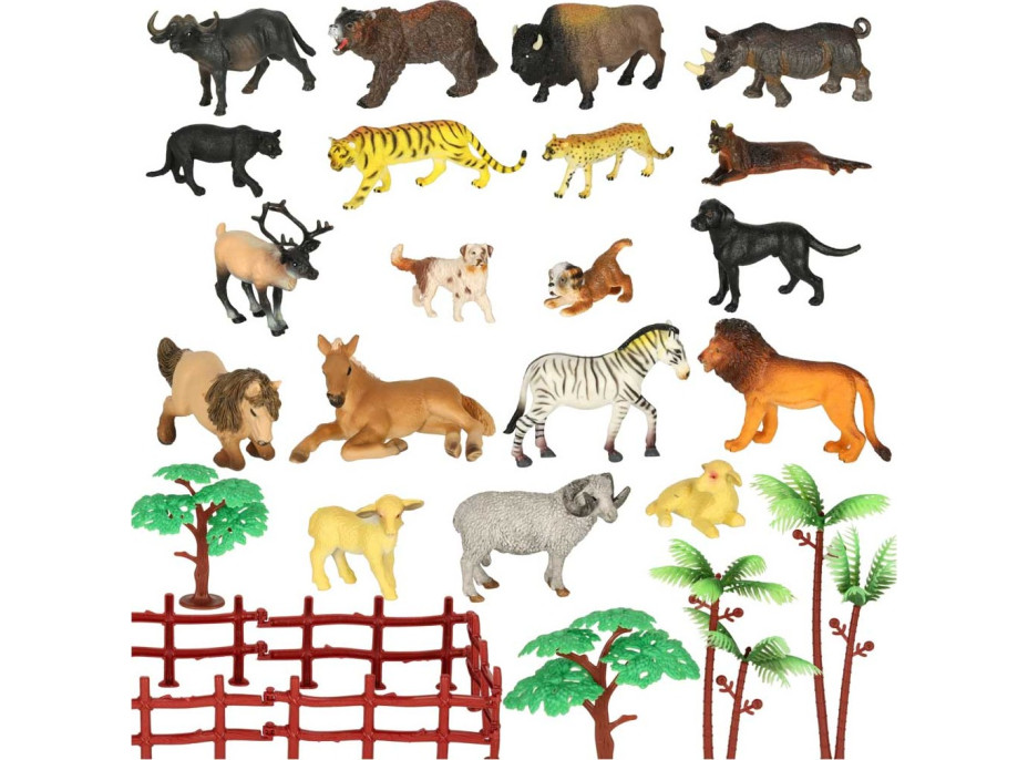 Figurky zvířata v zoo- sada 31 prvků