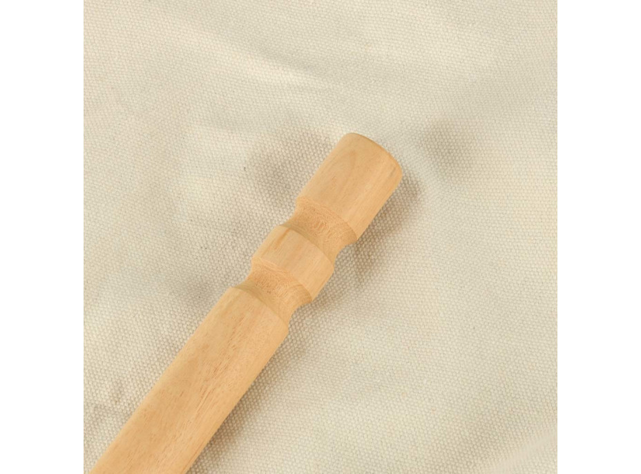 Závěsné houpací křeslo s podnožkou 130 cm - béžové