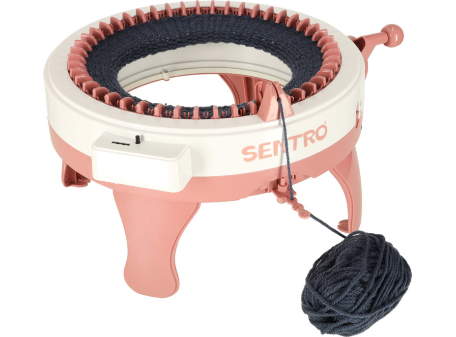 Pletací tkalcovský kruhový stav 48 jehel + 4 klubka příze