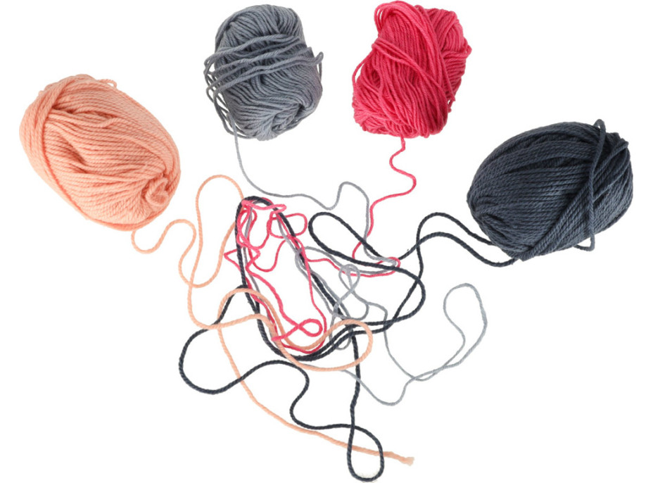 Pletací tkalcovský kruhový stav 48 jehel + 4 klubka příze