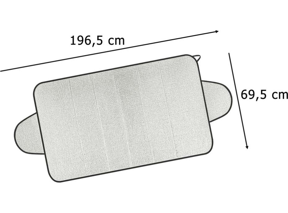 Ochranná podložka proti mrazu na čelní sklo auta
