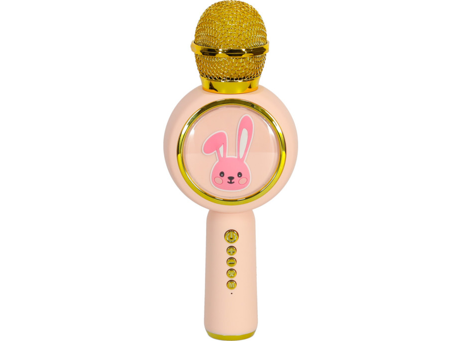 Bezdrátový mikrofon pro karaoke Králíček - růžový