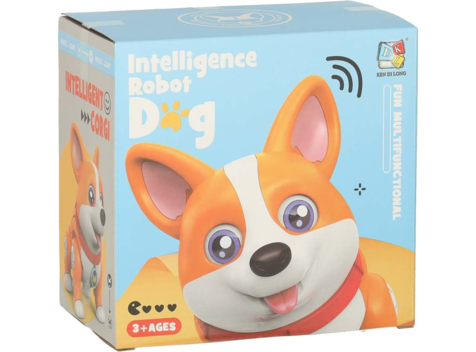 Interaktivní robot pes Corgi se světlem a zvukem
