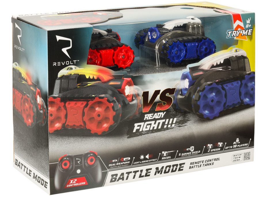 RC Revolt BATTLE tanky na dálkové ovládání - 2 kusy