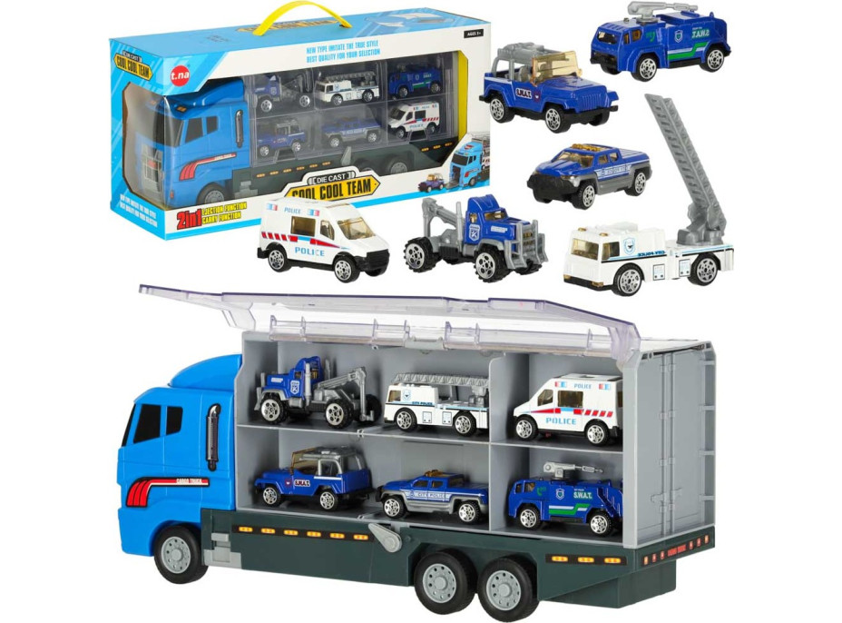 Nákladní auto s autíčky - Policie