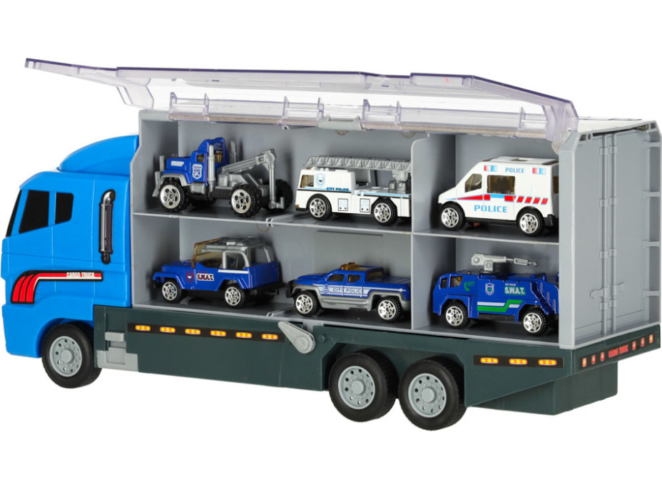 Nákladní auto s autíčky - Policie