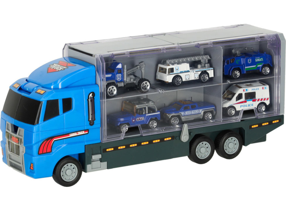 Nákladní auto s autíčky - Policie
