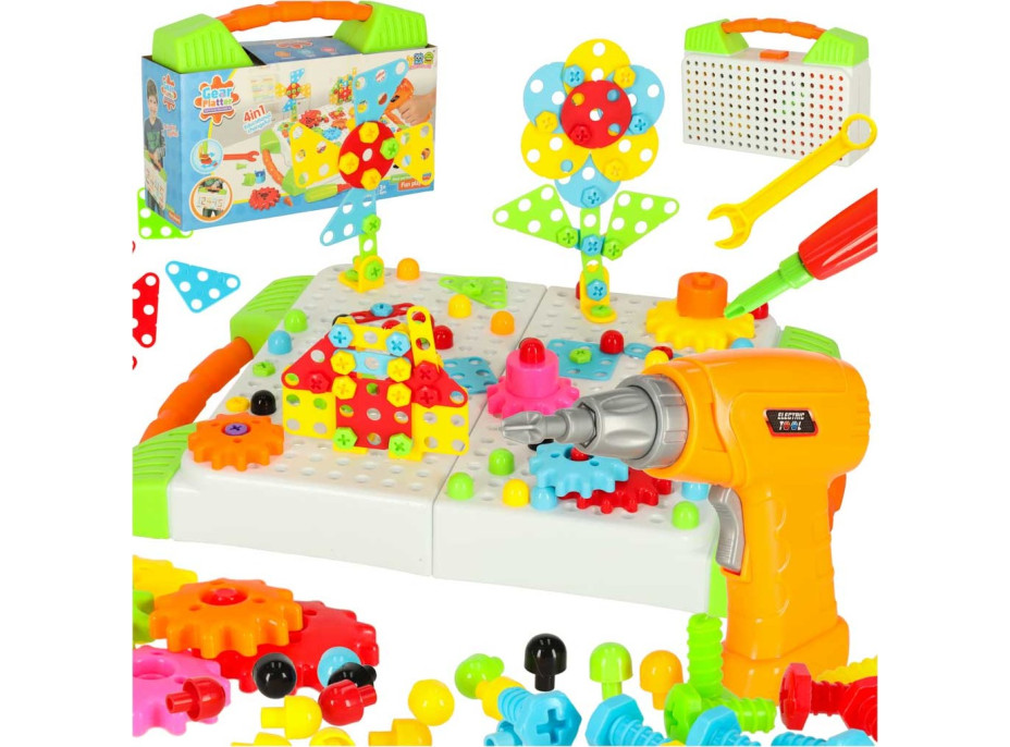 Šroubovací stavebnice s vrtačkou 181 prvků