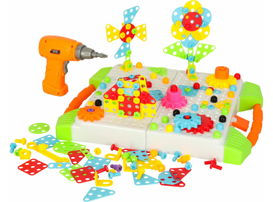 Šroubovací stavebnice s vrtačkou 181 prvků