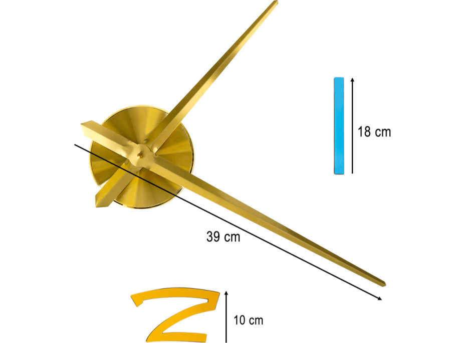 Samolepicí nástěnné hodiny 100-120 cm - barevné - 1 číslice
