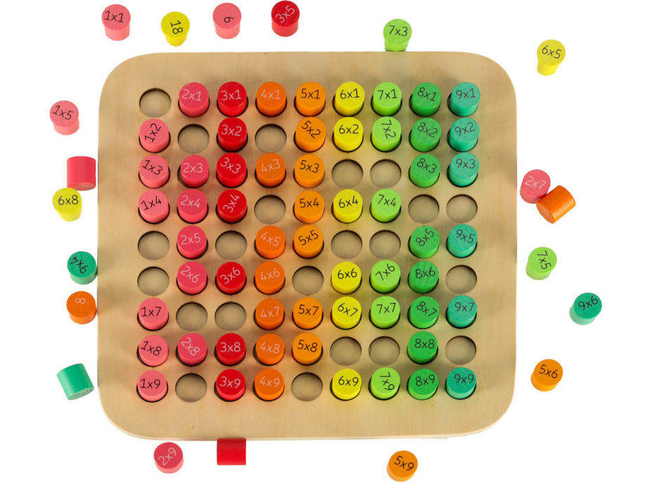 Vzdělávací dřevěná násobilka