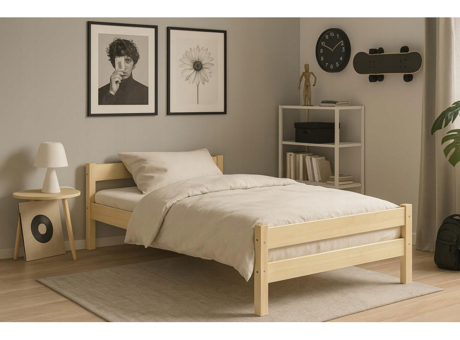 Dětská postel z masivu borovice ALEXANDR - 160x80 cm - bez povrchových úprav
