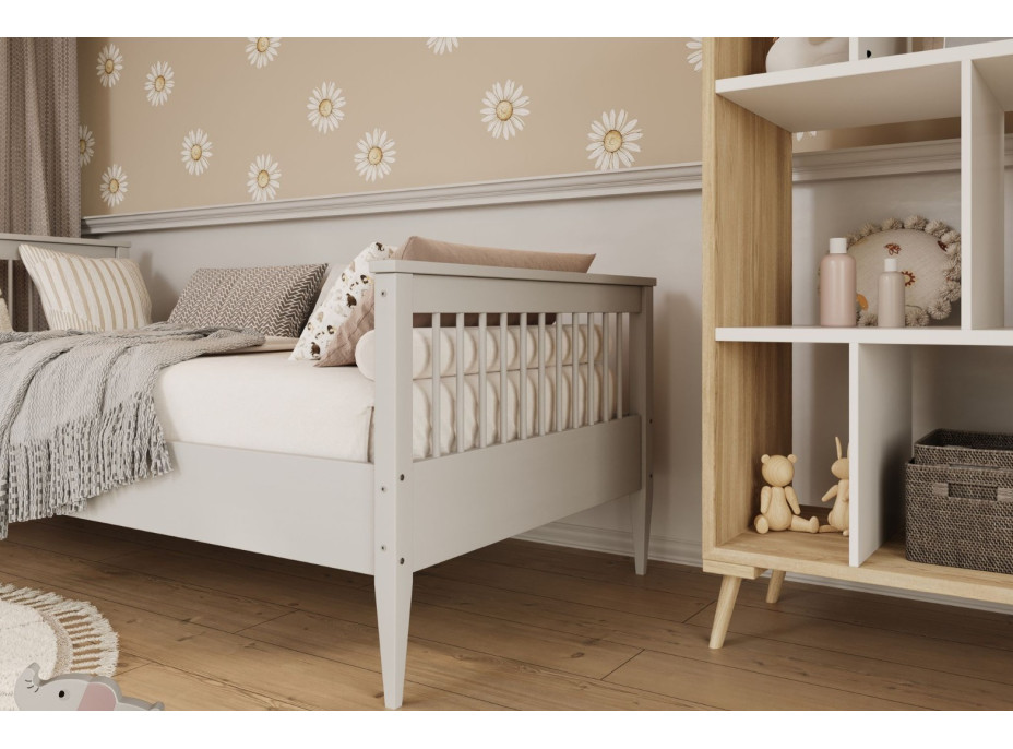 Dětská postel z masivu borovice EMILIE - 160x80 cm - bílá