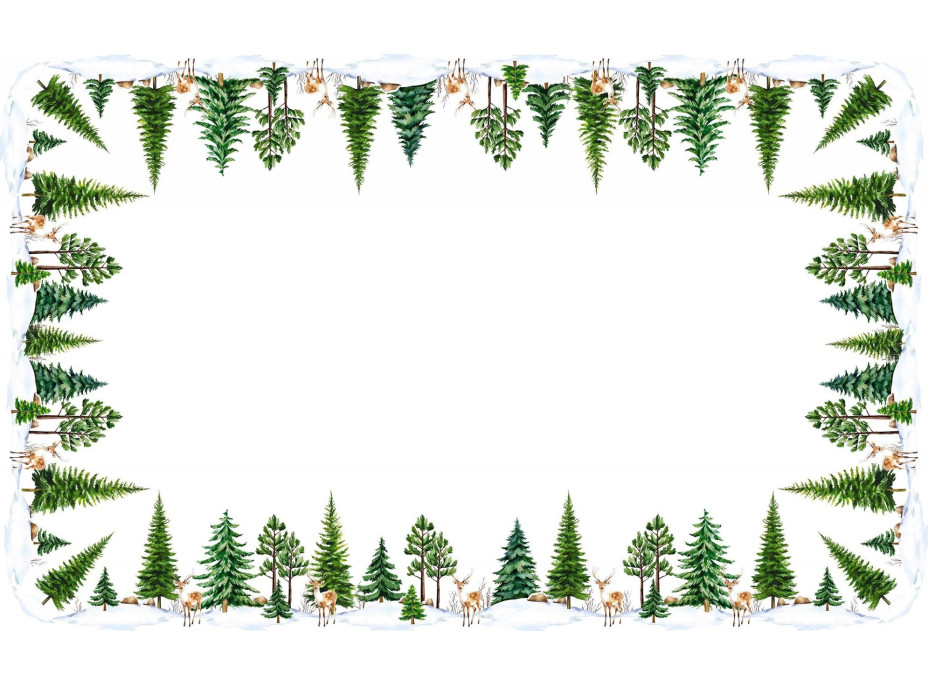 Dekorační ubrus Zimní les 140x220 cm