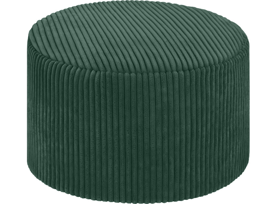 Taburet CHILL SPOT Velvet Stripes 45 cm - tmavě zelený
