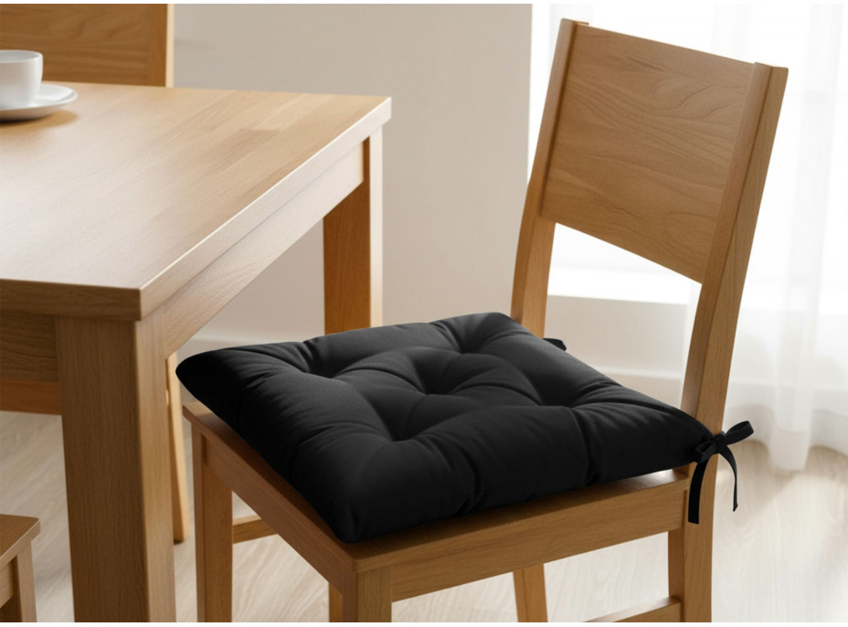 Prošívaný podsedák SILLA 40x40 cm - černý