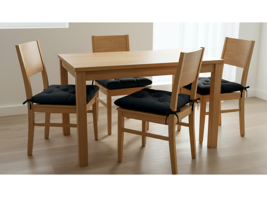 Prošívaný podsedák SILLA 40x40 cm - černý