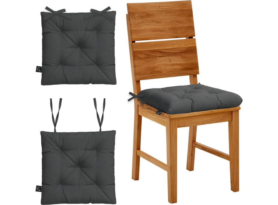 Prošívaný podsedák SILLA 40x40 cm - černý