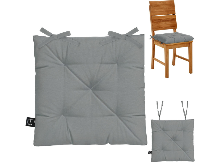 Prošívaný podsedák SILLA 40x40 cm - šedý