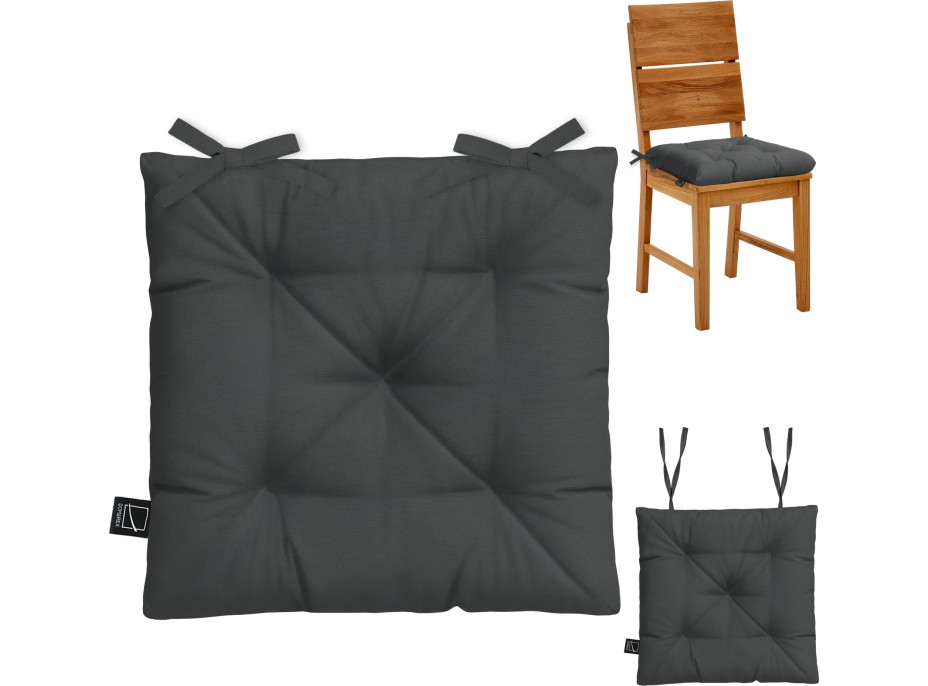Prošívaný podsedák SILLA 40x40 cm - grafitový