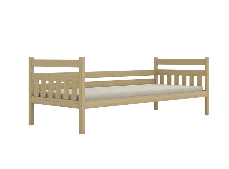 Dětská postel z masivu borovice DAMIÁN - 200x90 cm - přírodní borovice