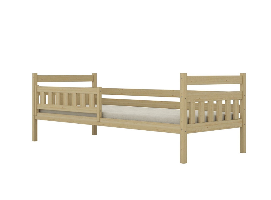 Dětská postel z masivu borovice DAMIÁN - 200x90 cm - přírodní borovice